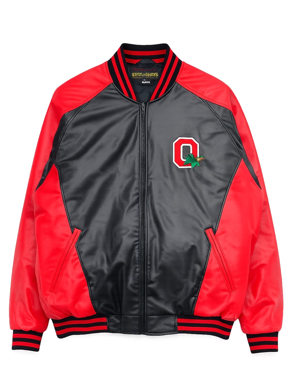 Vintage Steve & Barry’s Ohio State Buckeyes Faux Leather Varsity Jacket L